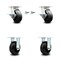 Service Caster 5 Inch Kingpinless Rubber on Steel Caster Brake & Swivel Lock 2 Rigid SCC, 2PK SCC-KP30S520-RSR-SLB-BSL-2-R-2 - alternate 1